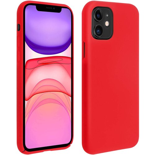 AVIZAR Poltrda silikonska za&amp;scaron;citna torbica z mehkim zakljuckom na dotik - rdeca str. Apple iPhone 11, (20600424) Slike