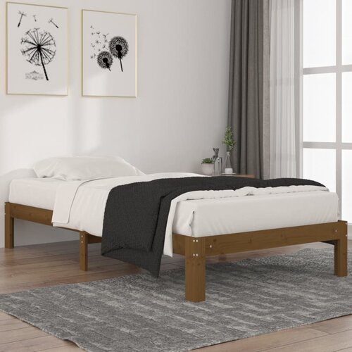  Za krevet od masivne borovine boja meda 100 x 200 cm Slike