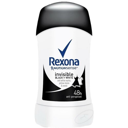 Rexona dezodorans u stiku invisible black & white 40ml Slike