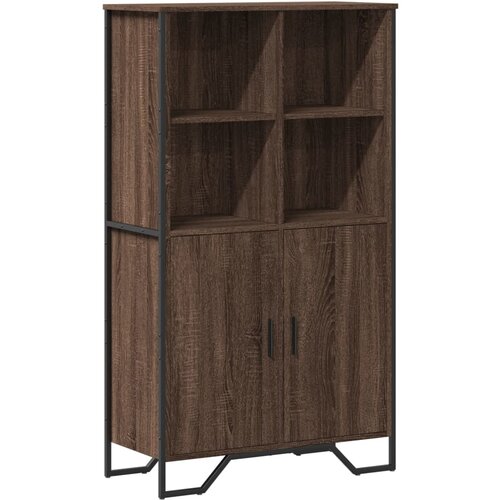 Maison Chic Visoka omara - Komoda - Predalnik rjavi hrast 79,5x35,5x137,5 cm inženirski les, (21718741) Slike