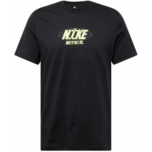 Nike Sportswear Majica pastelno rumena / svetlo siva / črna