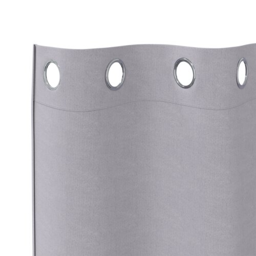 VidaXL Zavjese sa zavjesama 2 pcs Metalna siva 175 x 140 cm Poliester Slike