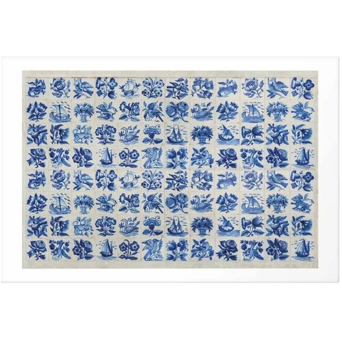  Plakat - Azulejos Tiles - traditional Portuguese ceramic tiles 90x60 Bez okvira s margom Slike