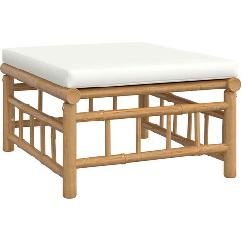  10-dijelna vrtna garnitura od bambusa s krem bijelim jastucima Cijene