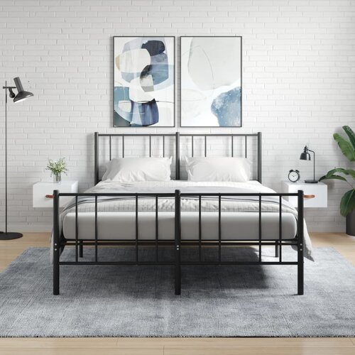 VidaXL Zidni noćni ormarići 2 kom visoki sjaj bijeli 35x35x20 cm Slike