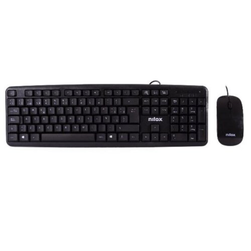 Nilox Tipkovnica Combo + Raton Flat USB Black, (21019518) Cene