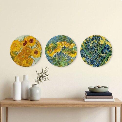 WALLXPERT 3YMDF11875 Multicolor Decorative MDF Painting (3 Pieces) Cene
