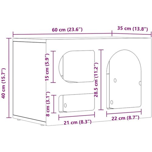  ormar Crna 60 x 35 x 40 cm Konstruirano drvo Slike