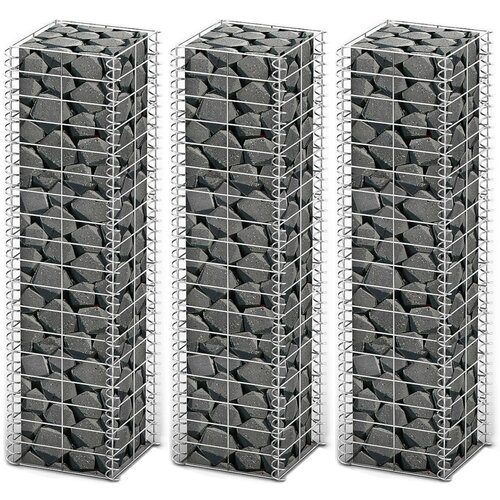  Set gabiona 3 kom od pocinčane žice 25 x 25 x 100 cm Cene