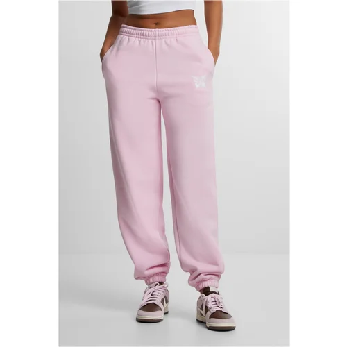 Mister Tee Women's sweatpants Karma Butterfly light pink