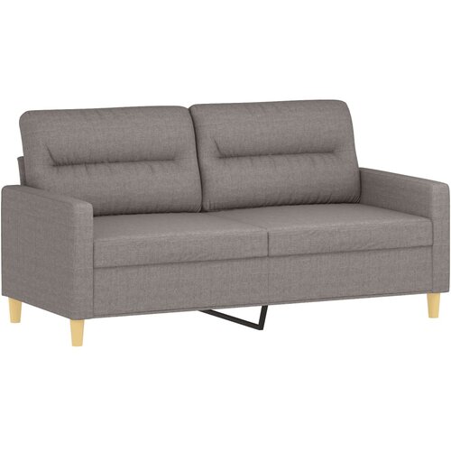  3-dijelni set sofa s jastucima smeđesivi od tkanine Slike