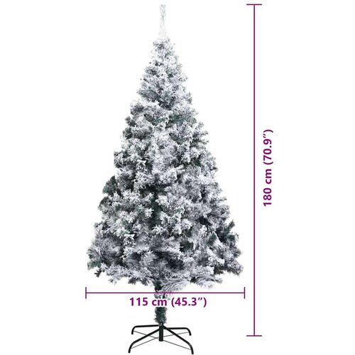 VidaXL Umjetno božićno drvce s 300 LED svjetlima Zelena 180 x 115 cm Slike