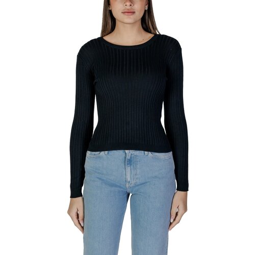 Vila Puloverji Vimullie L/S O-Neck Rib Knit Top/Pb 14103412 Črna Slike