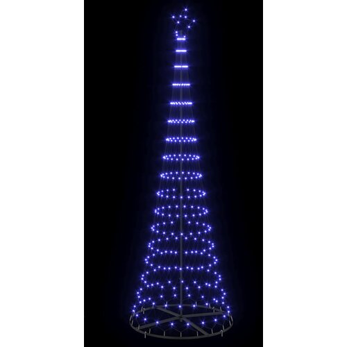  LED božićno drvce s 355 LED svjetlima Plava 302,5 cm Metal Slike