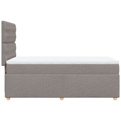  Krevet s oprugama i madracem smeđesivi 90x190 cm od tkanine Slike