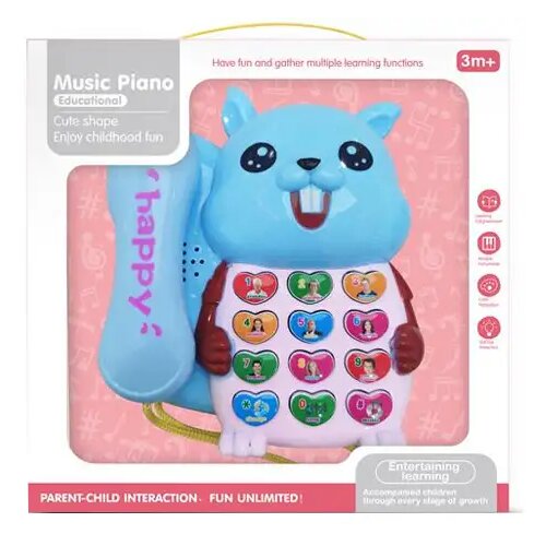 Magic Toys Modri veveričji telefon s svetlobnimi in zvočnimi efekti Cene