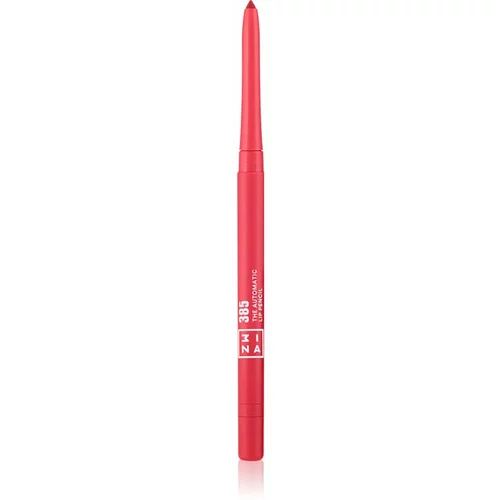 3INA The Automatic Lip Pencil črtalo za ustnice odtenek 385 - Burgundy 0,26 g