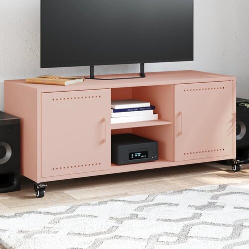 vidaXL TV ormarić ružičasti 100,5 x 39 x 43,5 cm hladno valjani čelik Cijene