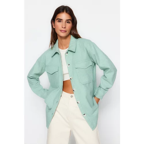 Trendyol Mint Oversize Wide Cut Jacket