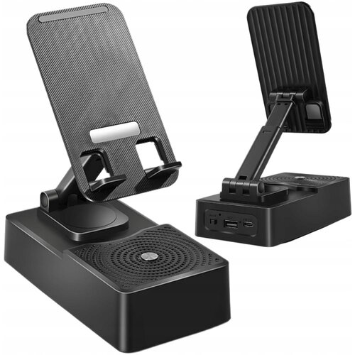  Aku. držač za telefon sa bluetooth zvučnikom 360 usb crni Slike