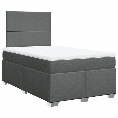 Maison Chic Box spring postelja - Vzmetna postelja z vzmetnico temno siva 120x200 cm blago SL24128, (21890978) Cene