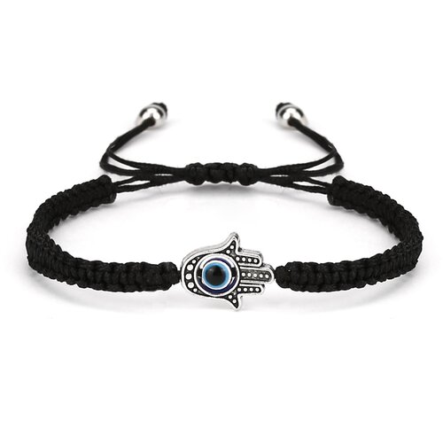 INF Macramé zapestnica z zaščitno roko Hamsa Black, (21247848) Cene
