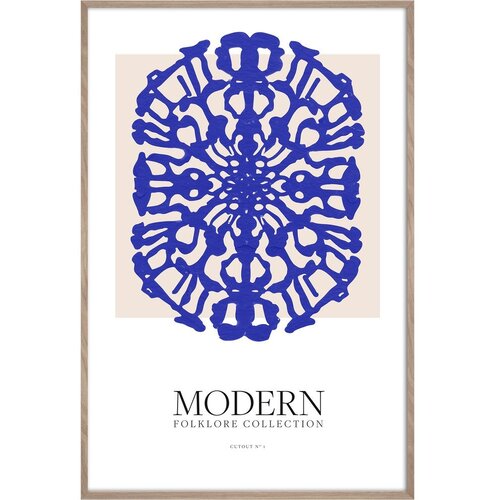 Styler Tiskana slika s okvirom 60x90 cm Blue Folklore &ndash; Cijene