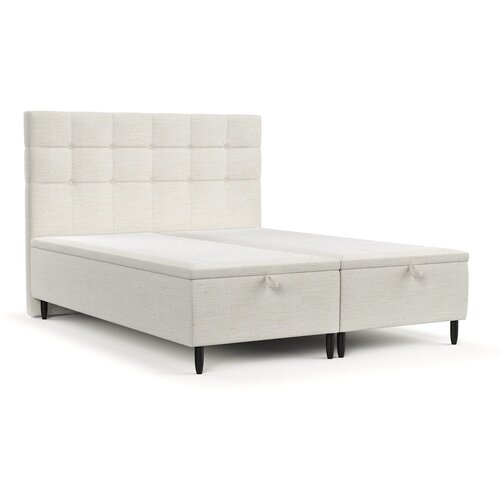 Maison de R&amp;ecirc;ve Kremno bela oblazinjena zakonska postelja s prostorom za shranjevanje 180x200 cm Senses &amp;ndash; Slike