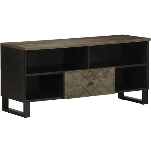 TV omarica črna 100x33x46 cm trden mangov les, (21830120) Slike