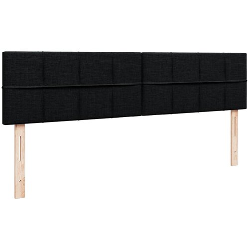  Otomanski krevet s madracem i LED crni 180x200cm od tkanine Slike