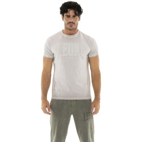 Leone 1947 Majice s kratkimi rokavi Man T-Shirt Short Sleeves Old Wash Siva Cene