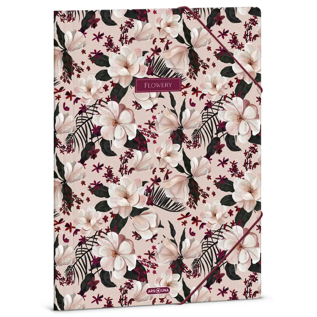 Ars Una flowery pink cvjetna gumena mapa A/4 Cene