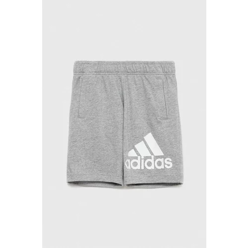 Adidas Športne kratke hlače Essentials Big Logo Cotton Shorts HY4720 Siva Regular Fit