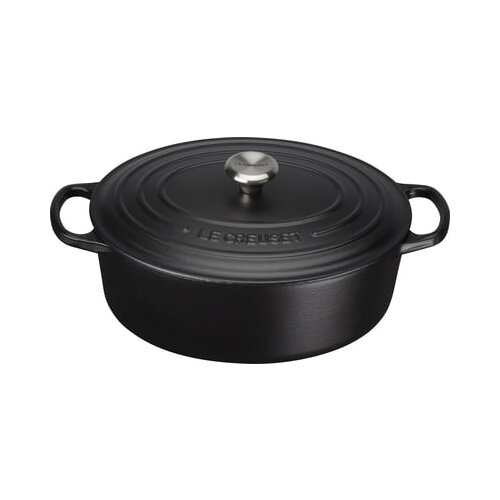 Le Creuset Lonec Signature oval 27 cm - Črna Slike