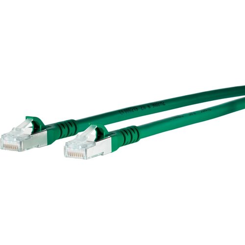 Metz Connect 1308452055-E RJ45 omrežni kabel\, Patch kabel CAT 6a S/FTP 2.00 m zelena z zaščitnim zapornim zatičem 1 kos, (20421648) Cene