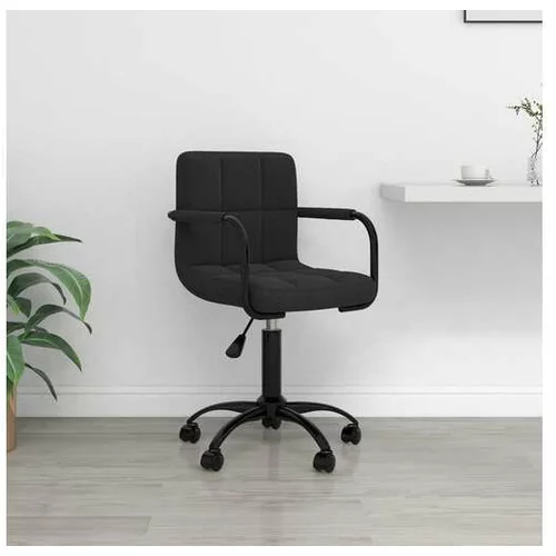 Vrtljiv pisarniški stol črn žamet
