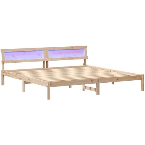 vidaXL Konstrukcija postelje Rjava 200 x 200 cm Trdna borovina, (5000128110) Cene