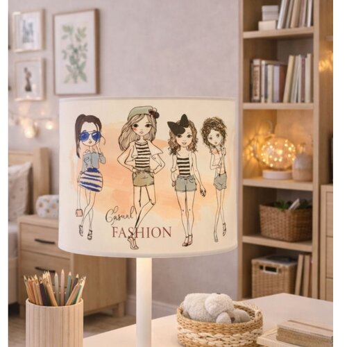  Dečija stona lampa GIRLS VIBES 1xE27/60W/230V prečnik 18 cm za devojčice Slike