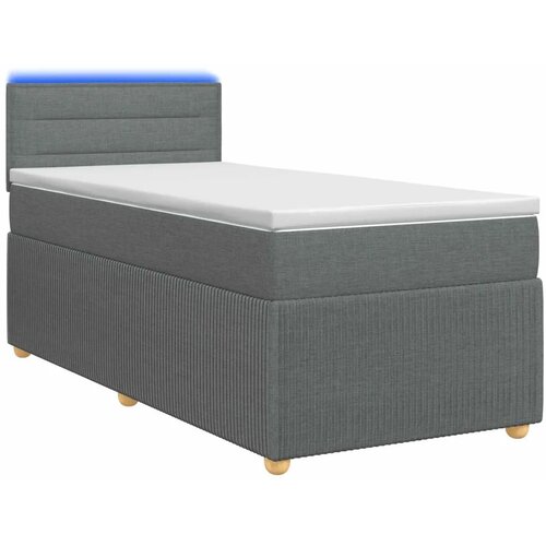  Boxspring krevet s madracem Tamnosiva 90 x 200 cm Tkanina - Tamnosiva 90 x 200 cm Dizajn linija Slike