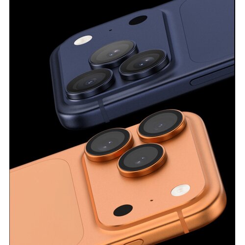 Benks kaljeno staklo DR Sapphire za&amp;scaron;tita za kameru za iPhone 17 Pro/17 Pro Max (3 komada leća) narančasta Slike