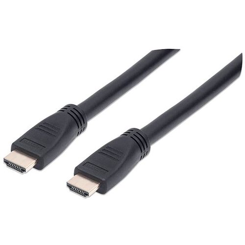 Manhattan HDMI Priključni kabel [1x Mu&scaron;ki konektor HDMI - 1x Mu&scaron;ki konektor HDMI] 10 m Crna Cijene