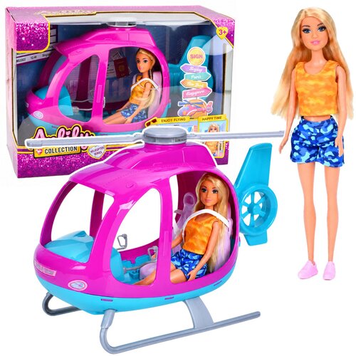 Anlily Doll Set Large Helicopter Movable Propellers Purple Set Slike