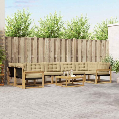  Set vanjskih sofa 8 pcs Bijela i bež 79 x 79 x 37 cm Cene