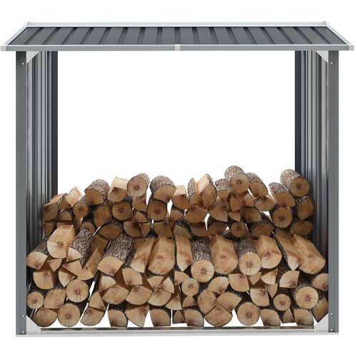 VidaXL vrtna lopa za drva pocinkano jeklo 172x91x154 cm sive barve Slike