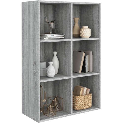 VidaXL Knjižna omara/komoda siva sonoma 66x30x98 cm inženirski les Slike