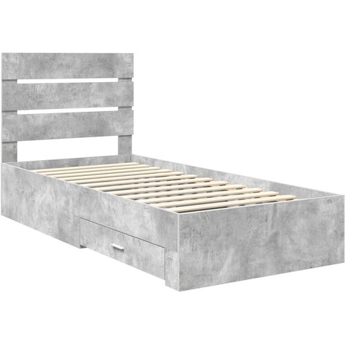  Krevetna konstrukcija s ladicama Betonski sivi 90 x 200 cm Siva 203 x 93 x 100 cm Slike