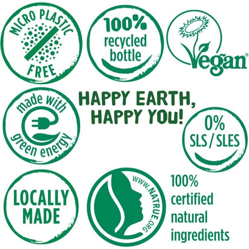Happy Earth 100% Natural Shower Gel Jasmine Ho Wood gel za tu&amp;scaron;iranje 300 ml Slike