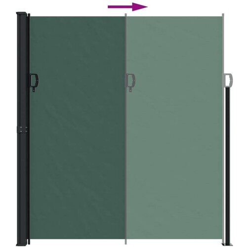  Bočna tenda na uvlačenje tamnozelena 220 x 500 cm Slike