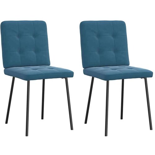 vidaXL Jedilni stoli 2 kosa moder žamet Cene