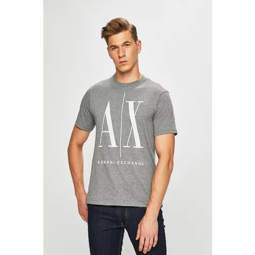Armani Exchange Pamučna majica Boja: siva, s tiskom
